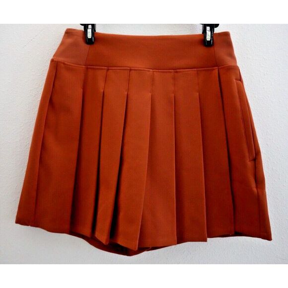 Athleta 658452-00 Women's Sz 4 Rust Brown Endless Pleated Skort - Picture 1 of 11